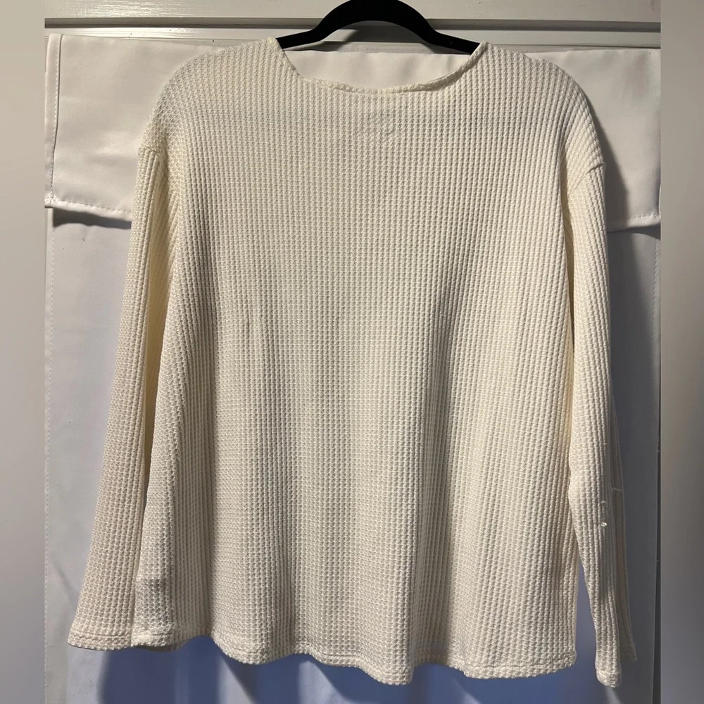 Justice waffle knit long sleeve shirt size 20-22